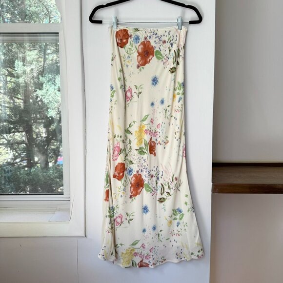 Reformation Layla Skirt Midi Maxi in Etude Cream Floral 2 - Picture 5 of 14